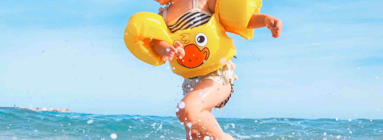 a girl in a beach